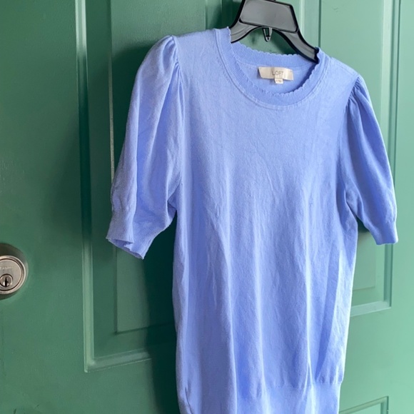 Loft size small lightweight sweater top short sleeve - Picture 3 of 8